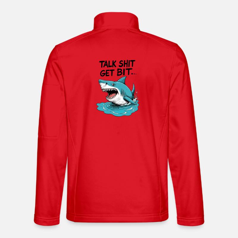 Talk shit get bit Unisex Softshell Jacket