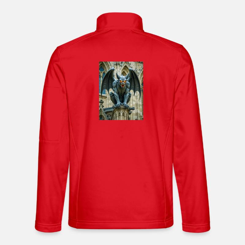 Gargoyle, winged stone demon guarding Gothic  Unisex Softshell Jacket