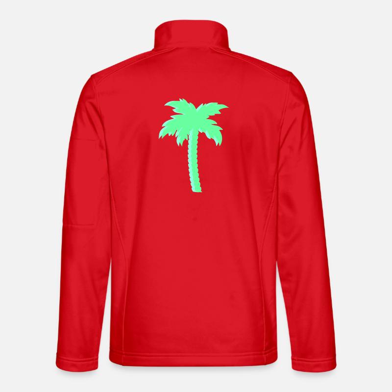 Mint palm tree in neon look Unisex Softshell Jacket