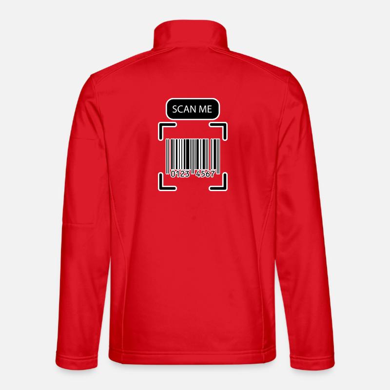 SCAN ME Barcode Lustiges Design - Unisex Softshelljacke - Rot