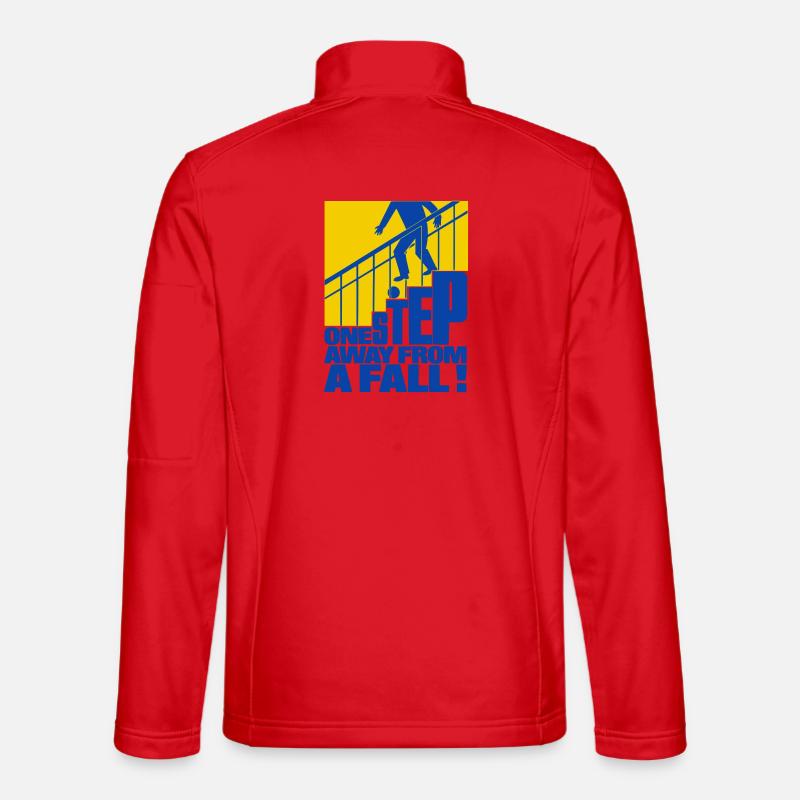 One Step Away from a Fall - Unisex Softshell Jacket - red