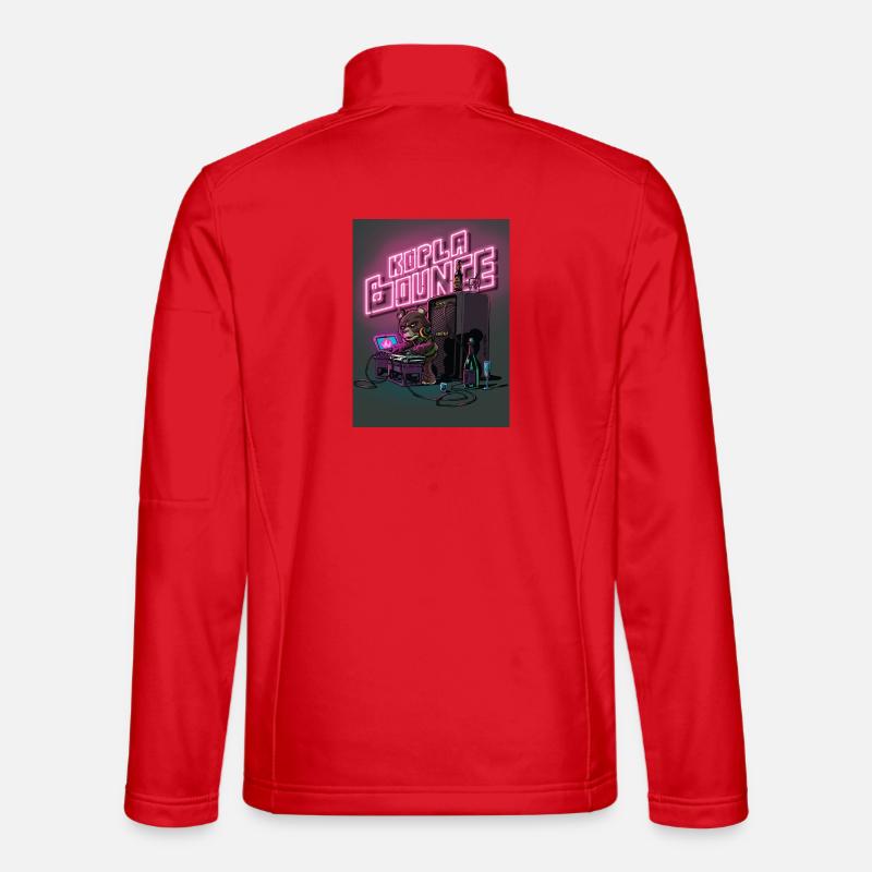 Bear Neon DJ Night - Unisex Softshell Jacket - red