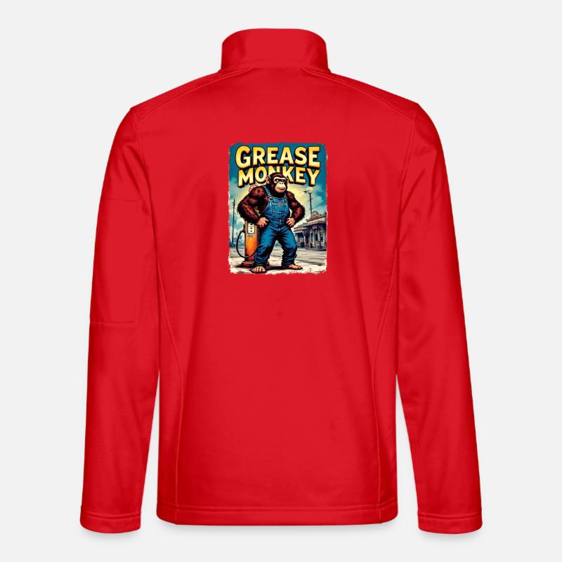 GreaseMonkey Retro Street Art - Unisex Softshell Jacket - red