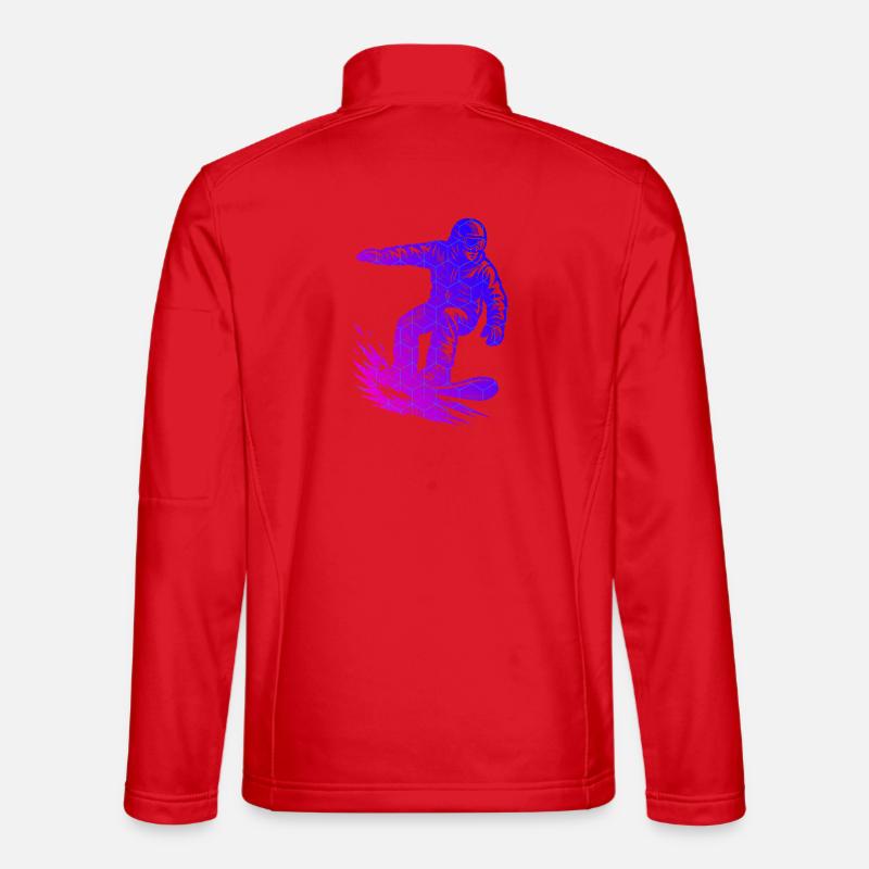 Lustiges Snowboard Motiv - Unisex Softshelljacke - Rot