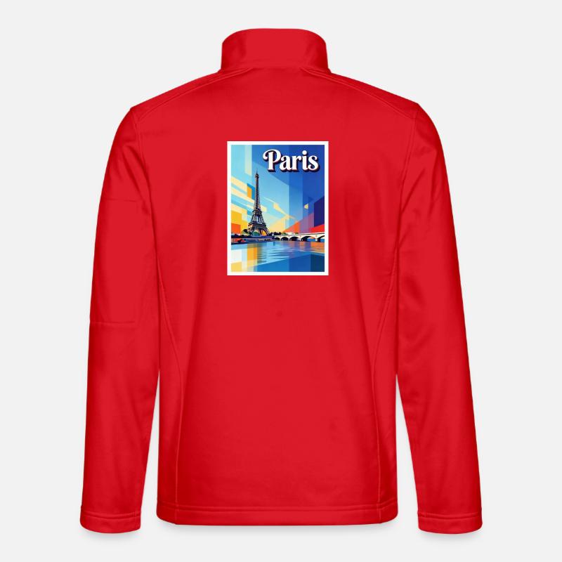 Paris Prism Eiffel - Veste en tissu softshell Unisexe - rouge