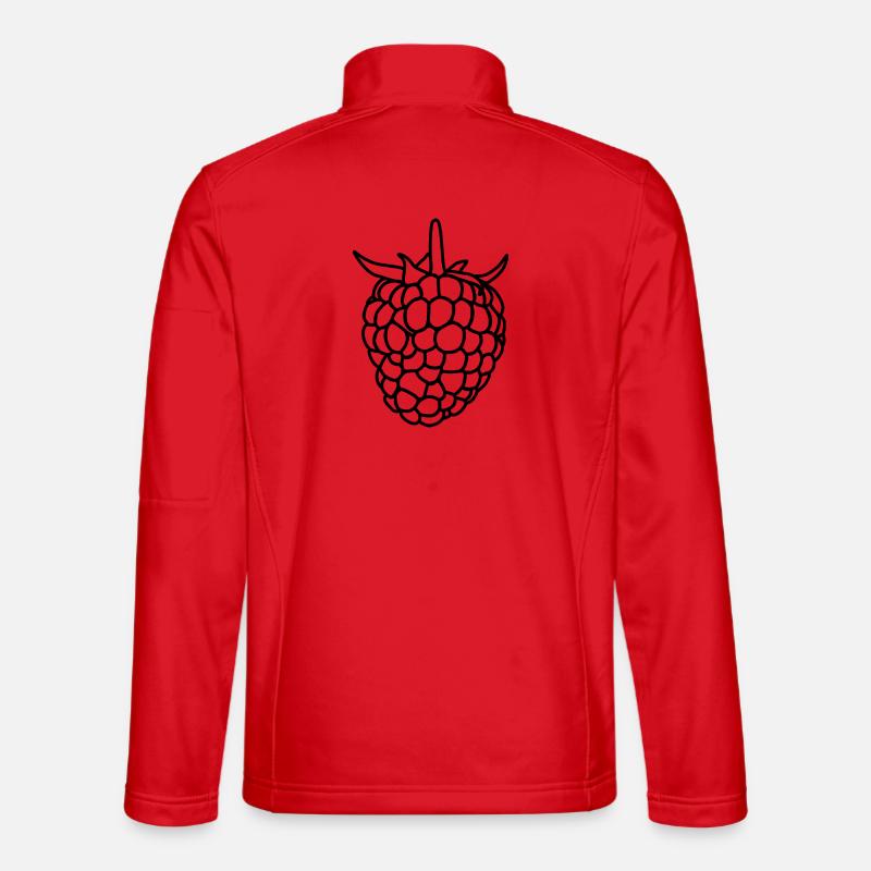 Raspberry Silhouette - Unisex Softshell Jacket - red