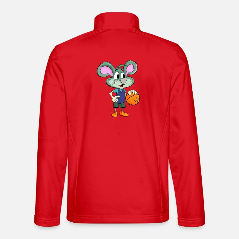 Basketball Maus - Unisex Softshelljacke - Rot