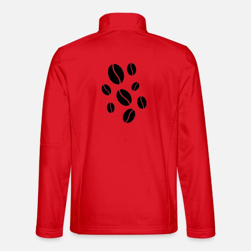 Fallende Kaffeebohnen - Unisex Softshelljacke - Rot
