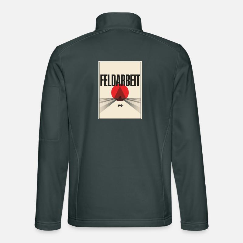 Feldarbeit Retro Plakat Landwirtschaft Acker Unisex Softshelljacke