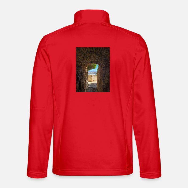 Ochre Way to the Coastline - Unisex Softshell Jacket - red