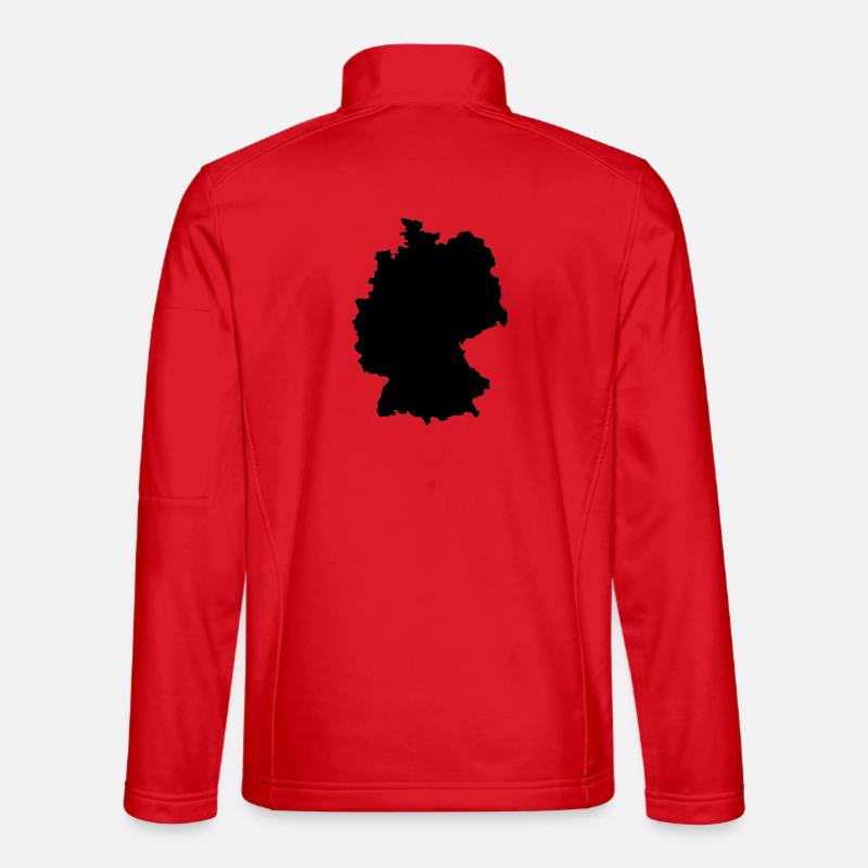 Map of Germany - Unisex Softshell Jacket - red