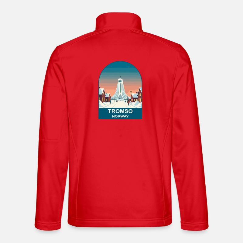 Tromso Norwegen Vintage-Reiseplakat-Kunst Unisex Softshelljacke