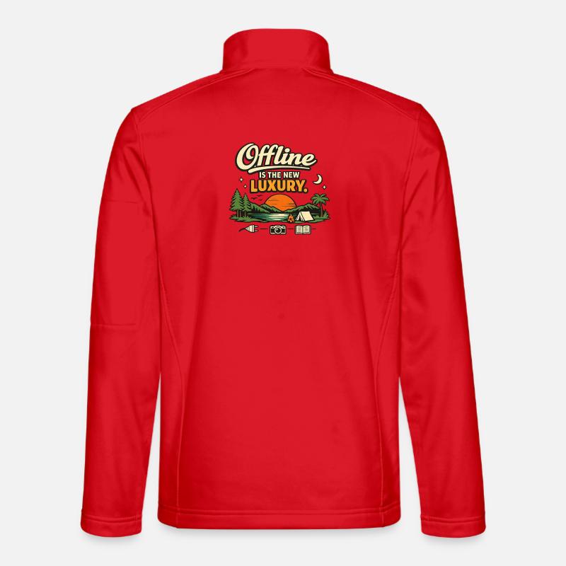 Offline ist der neue Luxus - Unisex Softshelljacke - Rot