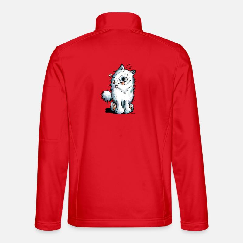 Mignon Samoyède Chien Veste en tissu softshell Unisexe