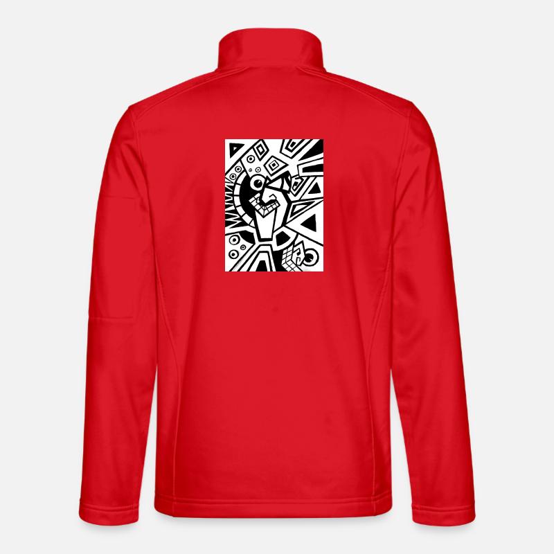 Design Shirt - Art Deco - Jugenstil - Surrealismus - Unisex Softshelljacke - Rot