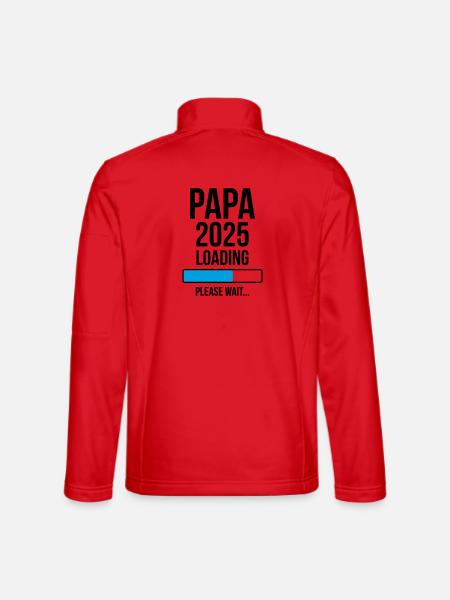 Papa 2025 Loading Please wait... - Unisex Softshell Jacket - red
