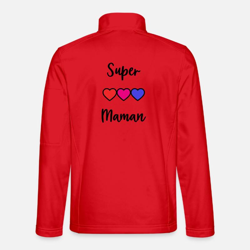 SUPER MAMA - Unisex Softshelljacke - Rot