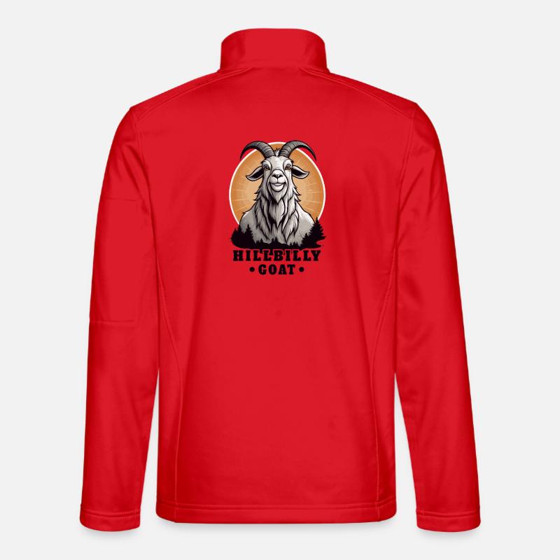 Hillbilly Ziegenbock - Unisex Softshelljacke - Rot