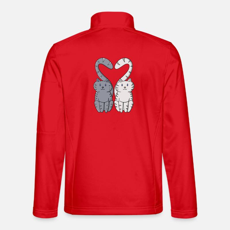 Kittens in Love - Unisex Softshell Jacket - red