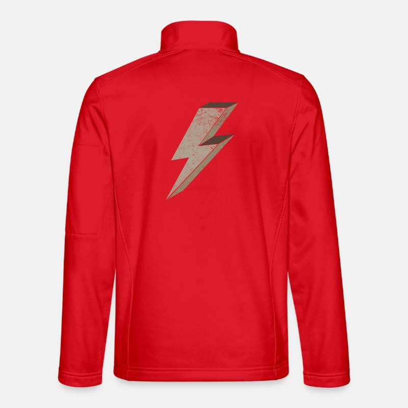 Stilvolle Blitz-Designs für Energie 3D - Unisex Softshelljacke - Rot