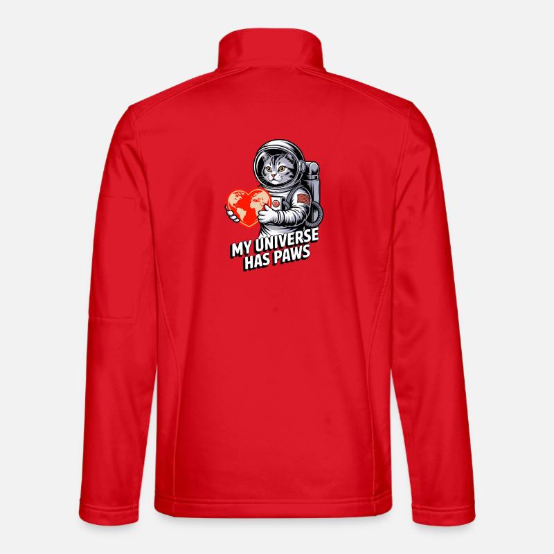 My Universe Has Paws Cat - Unisex Softshell Jacket - red