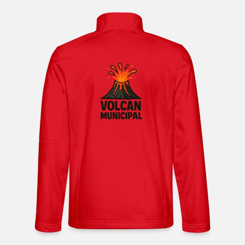 Städtischer Vulkan T-Shirt - Unisex Softshelljacke - Rot