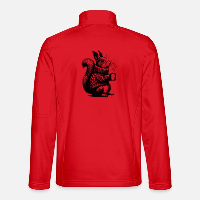 Squirrel with tea Unisex Softshell Jacket