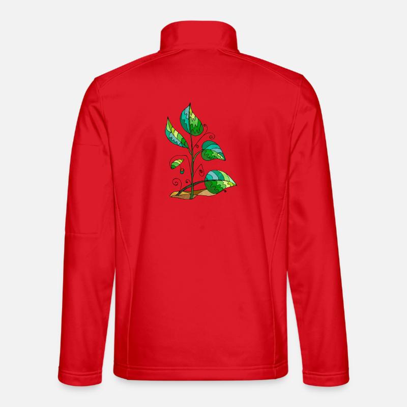 leaves - Unisex Softshell Jacket - red