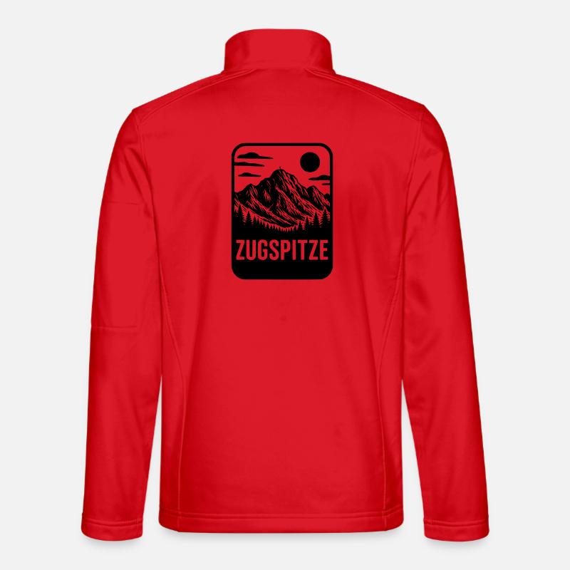 Zugspitze Berg Germany - Unisex Softshell Jacket - red
