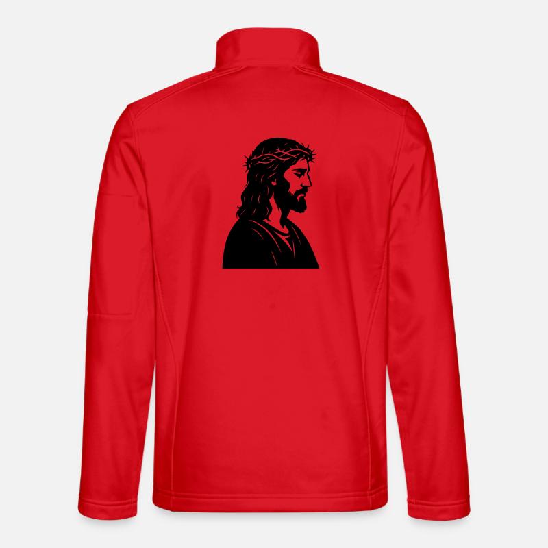 Jesus - Unisex Softshell Jacket - red