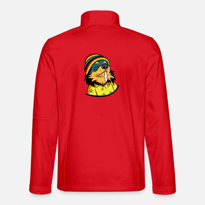Glücklicher Welpe - Unisex Softshelljacke - Rot