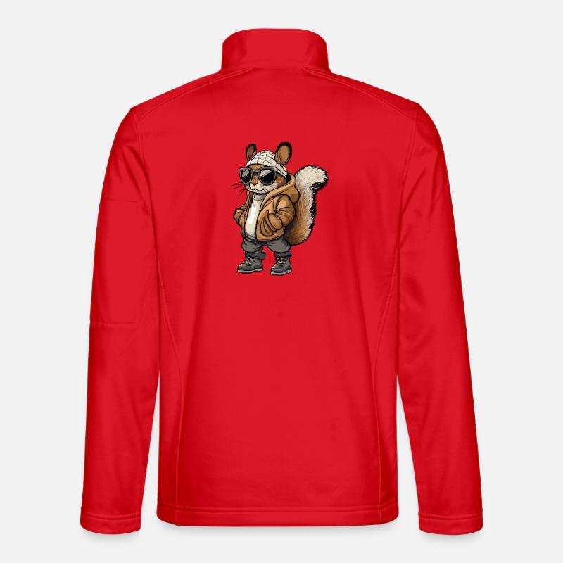Squirrel Cool Winter - Unisex Softshell Jacket - red