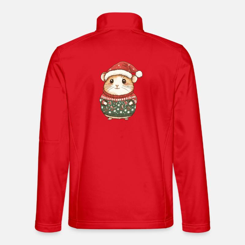 Hamster Weihnachten - Unisex Softshelljacke - Rot