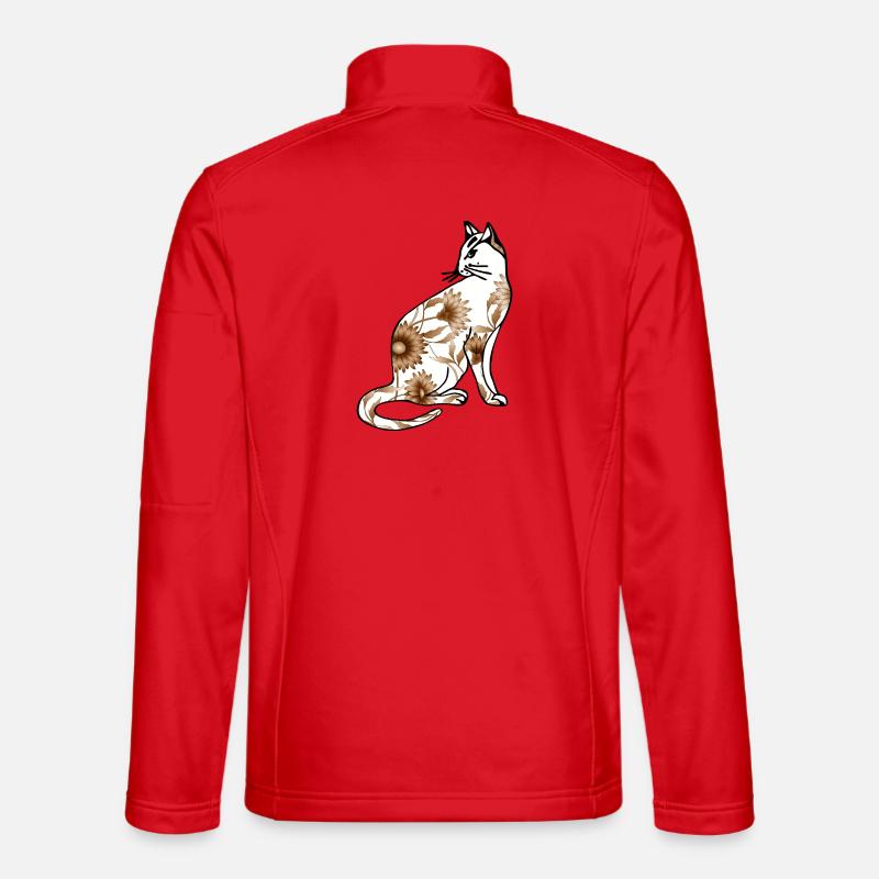 cat - Unisex Softshell Jacket - red