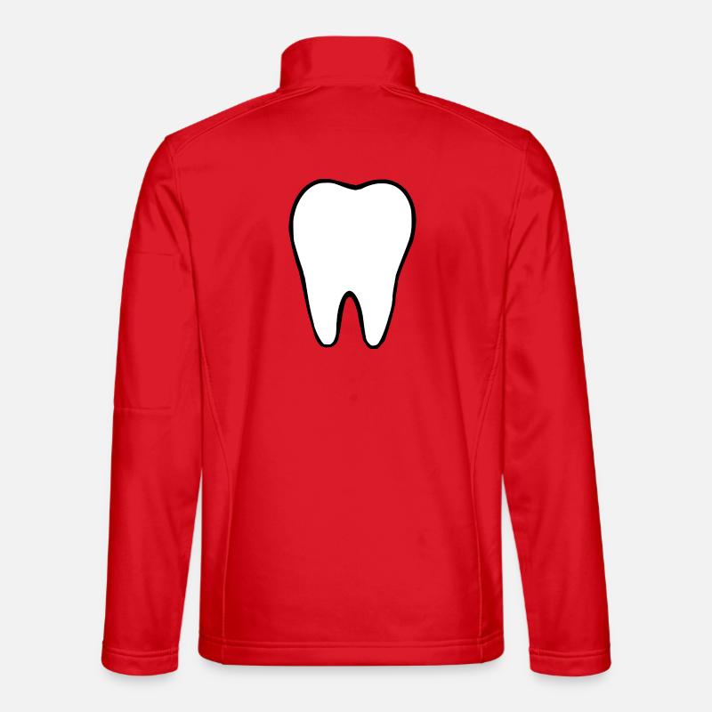 Tooth, Teeth, Dentist - Unisex Softshell Jacket - red