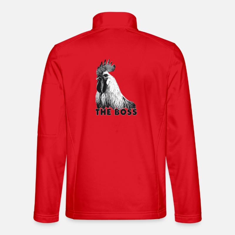 Chicken Fans - Rooster - Rooster - Chefsache - Chef - Unisex Softshell Jacket - red
