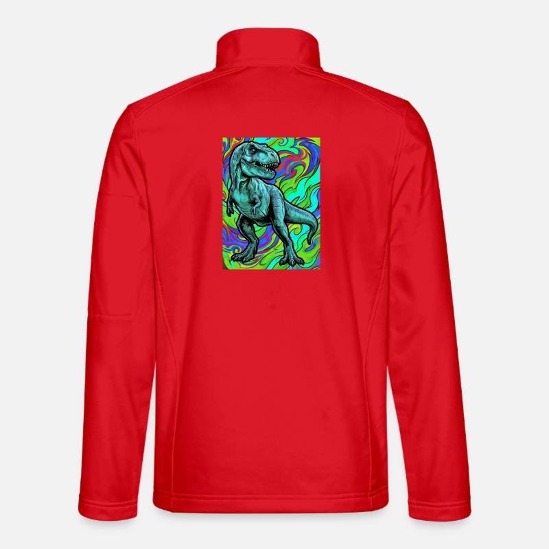 Dinosaurier - Unisex Softshelljacke - Rot