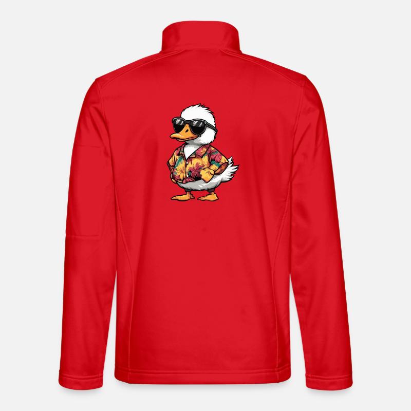 Vacances de la bande dessinée Goose - Veste en tissu softshell Unisexe - rouge