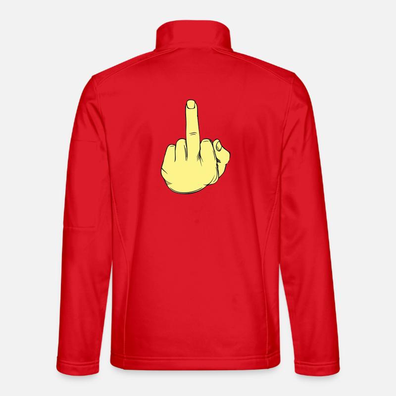 Illustration au doigt puant Veste en tissu softshell Unisexe