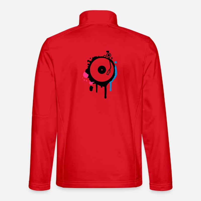 Turntable Graffiti - Unisex Softshelljacke - Rot