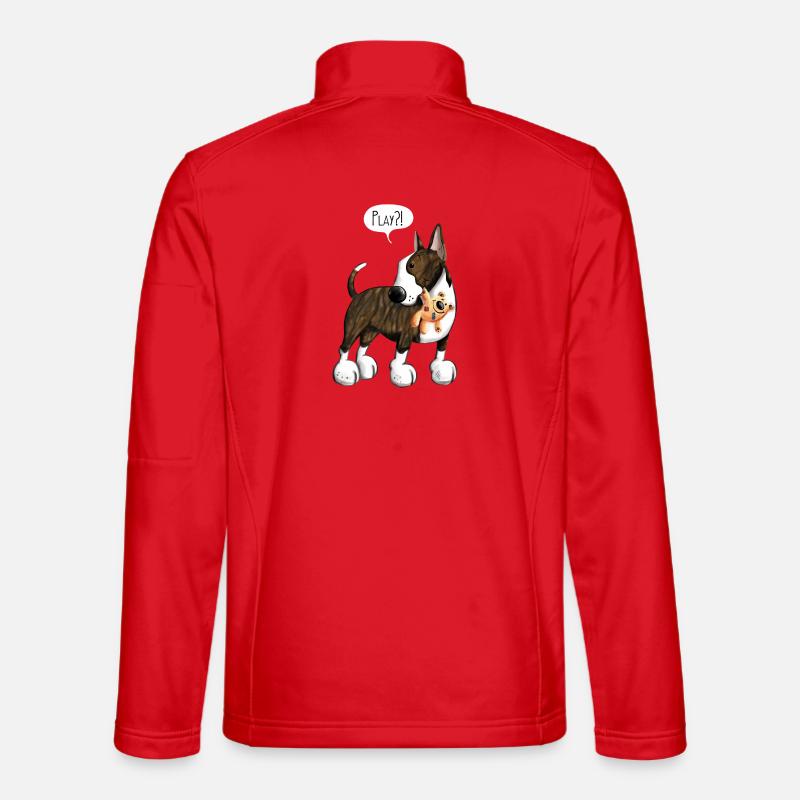 Bullterrier Play - Unisex Softshelljacke - Rot
