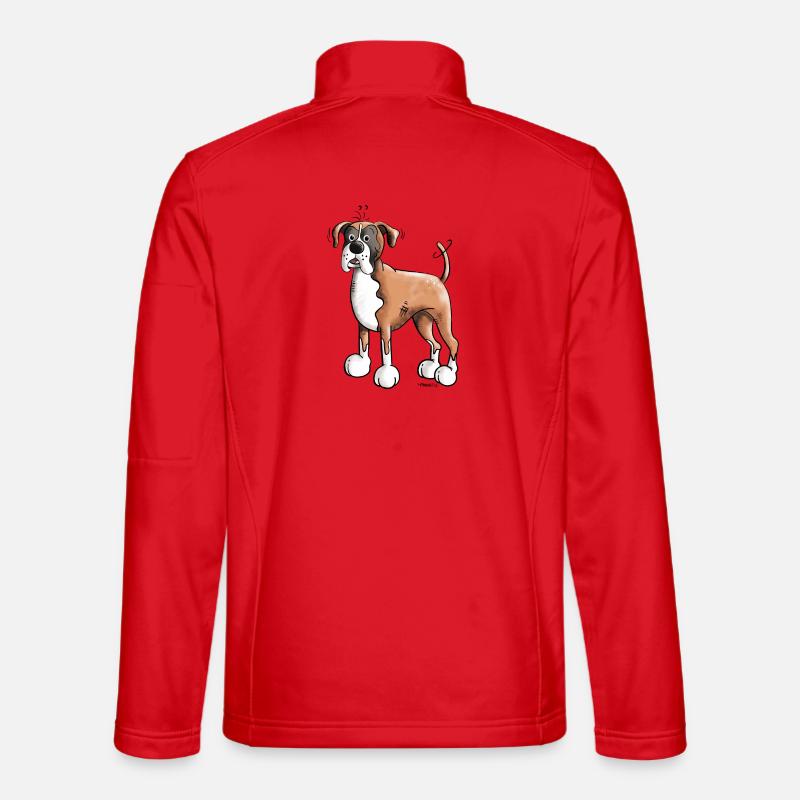 Lustiger Deutscher Boxer - Unisex Softshelljacke - Rot