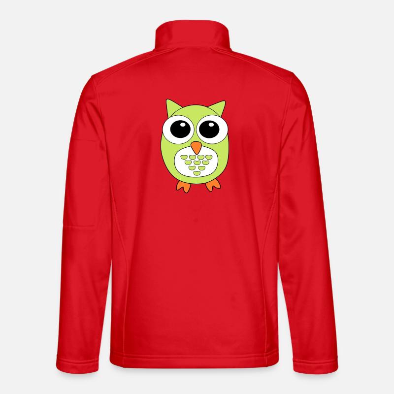 Eule grüne Eule - Unisex Softshelljacke - Rot