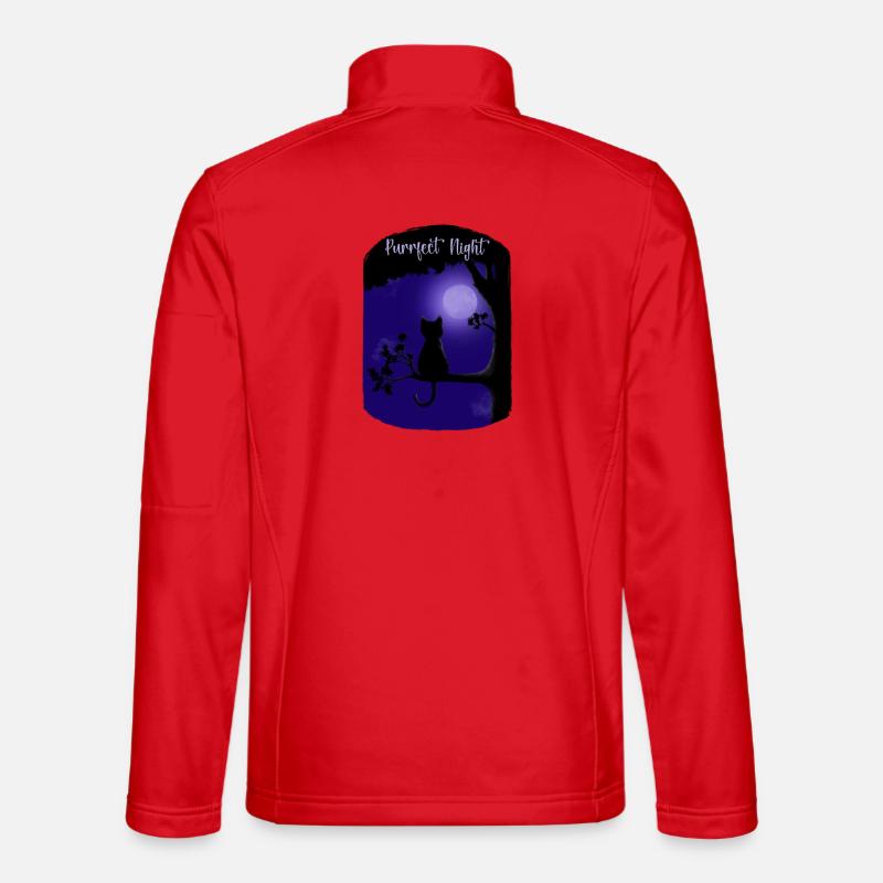 Purrfect Night - Unisex Softshelljacke - Rot