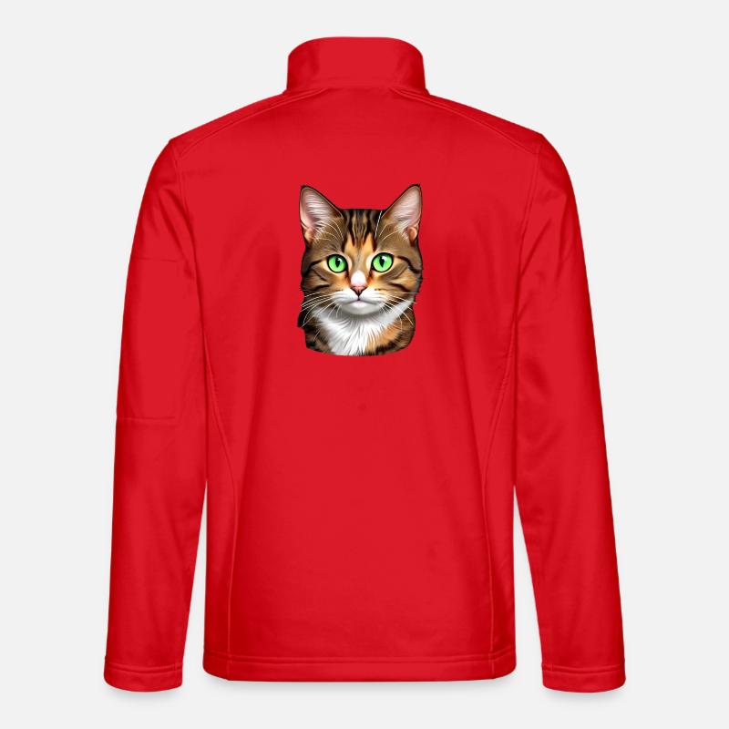 Cute cat - Unisex Softshell Jacket - red