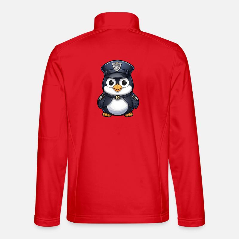 Police Penguin - Unisex Softshell Jacket - red