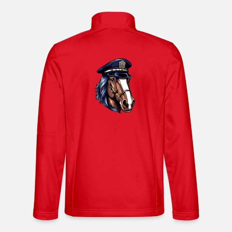 Horses Policeman - Unisex Softshell Jacket - red