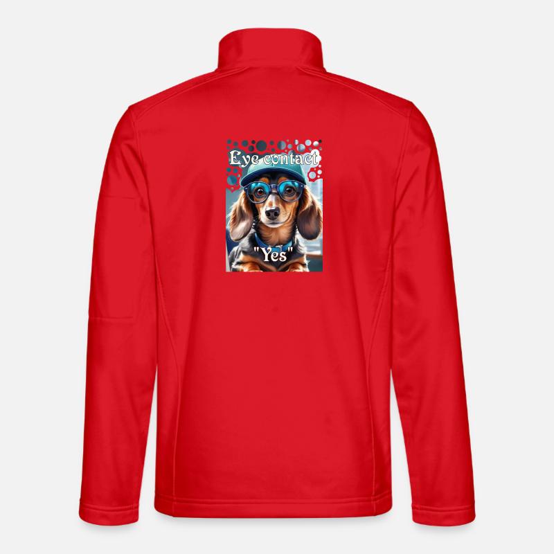 Dackelblick Ja Dackel mit Cap stylische Brille Unisex Softshelljacke