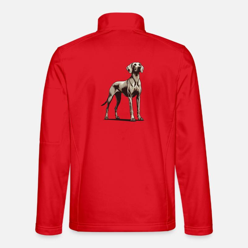 Weimaraner - Unisex Softshelljacke - Rot
