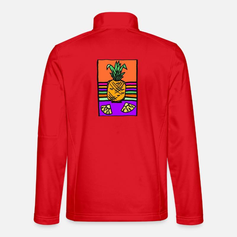 Illustration de néon d’ananas - Veste en tissu softshell Unisexe - rouge